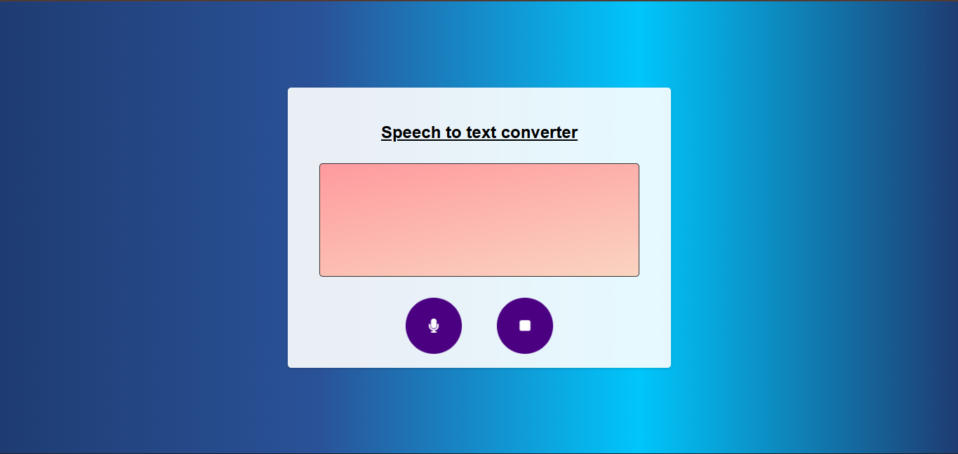 Speech to Text Converter